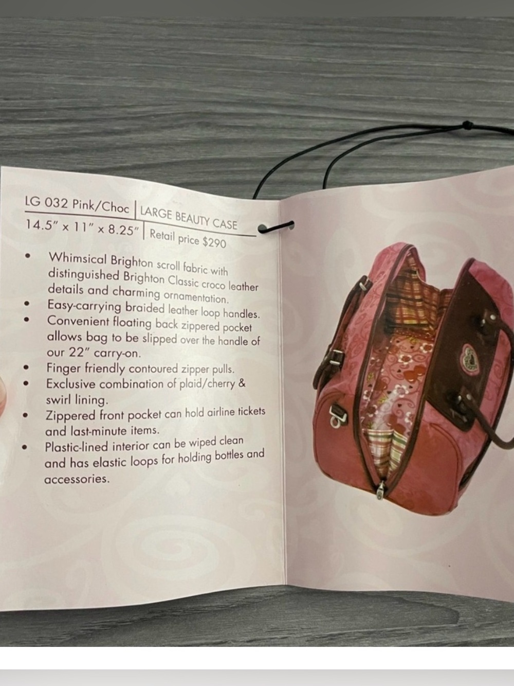 Brighton Pink/ Chocolate Heart Large Beauty Case / Travel Bag đź’Ľ - Picture 6 of 9